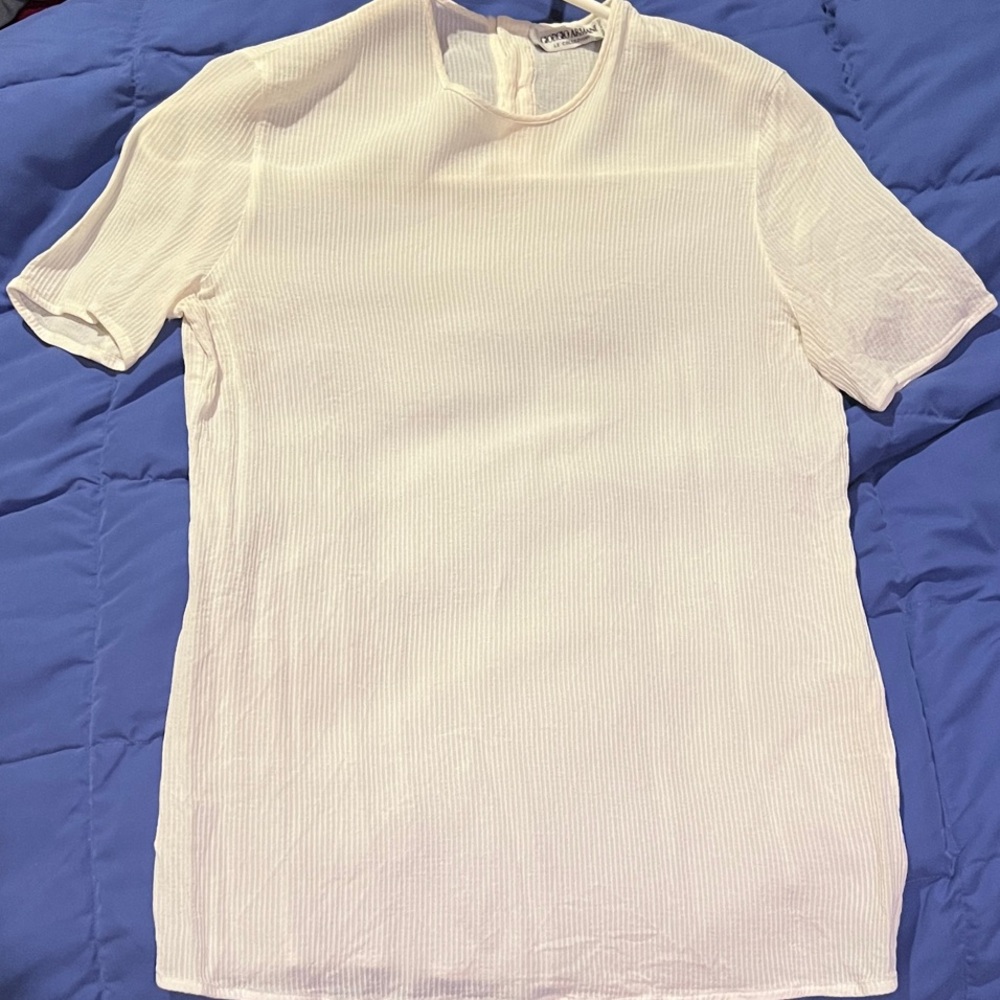 Giorgio Armani Cream Short Sleeve blouse